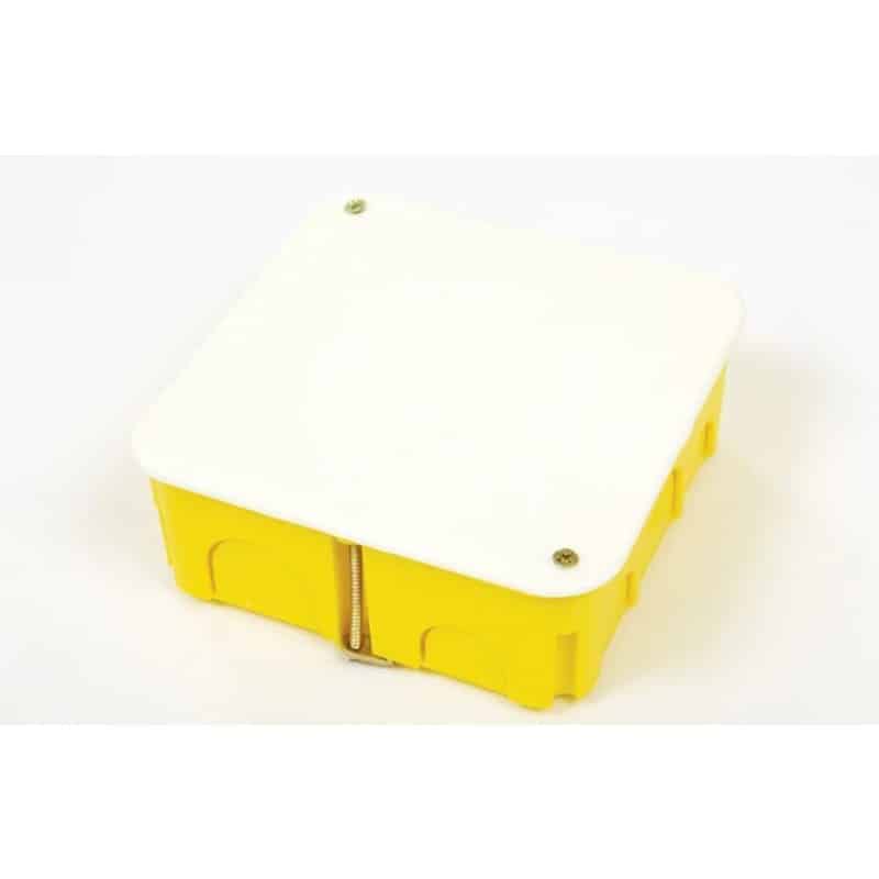 Doza legatura pentru gips carton, 105x105x45 mm, galbena, fixare sigura