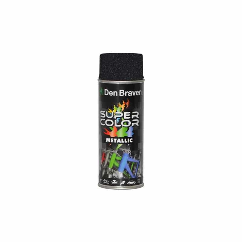 Spray vopsea negru cu finisaj metalic 400ml, acoperire uniforma si uscare rapida