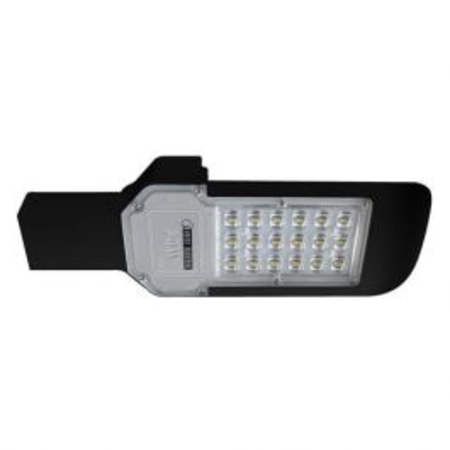 Corp stradal LED 20W, lumina rece 6400K, carcasa neagra, 85-265V
