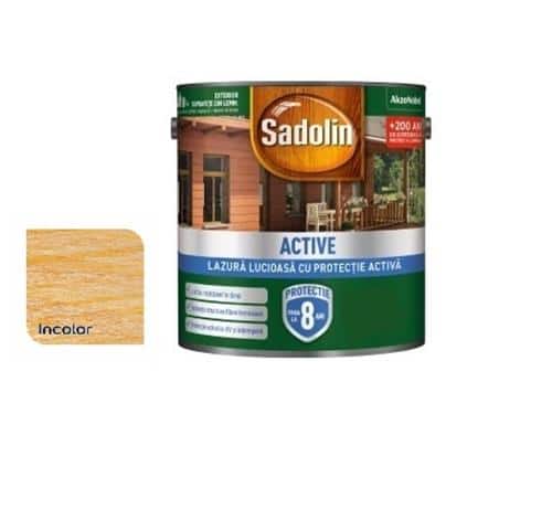 Lazură pentru lemn, lucioasă pe bază de solvent 2.5L, Sadolin, incolor / EXT10108