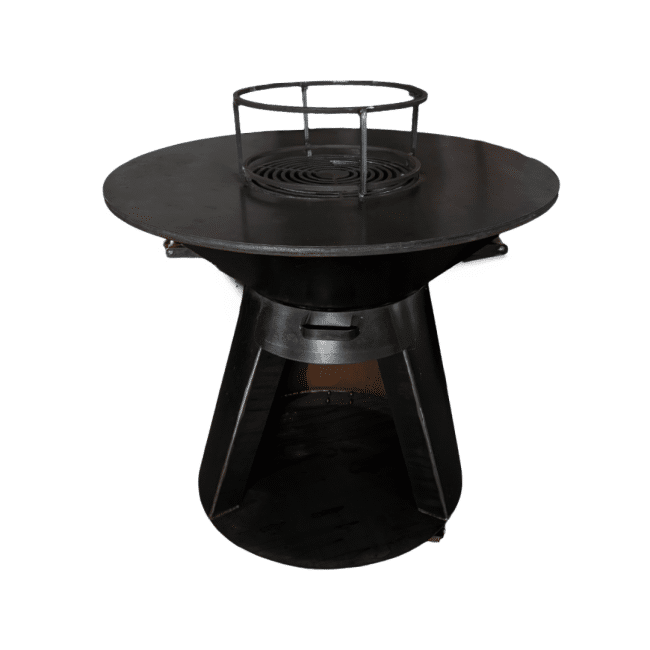 Gratar con cu plita rotunda 650 mm si inaltime 900 mm, plita 10 mm grosime