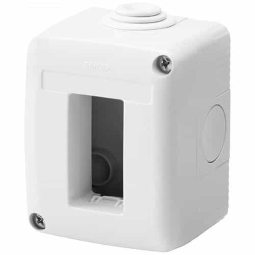 Cutie aparenta 1 post, IP40, montaj simplu, finisaj alb