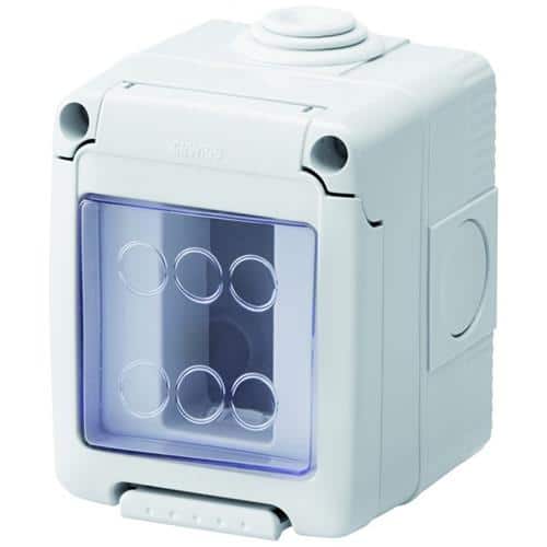 Cutie aparenta 1 post, protectie IP55, gri, montaj aplicat