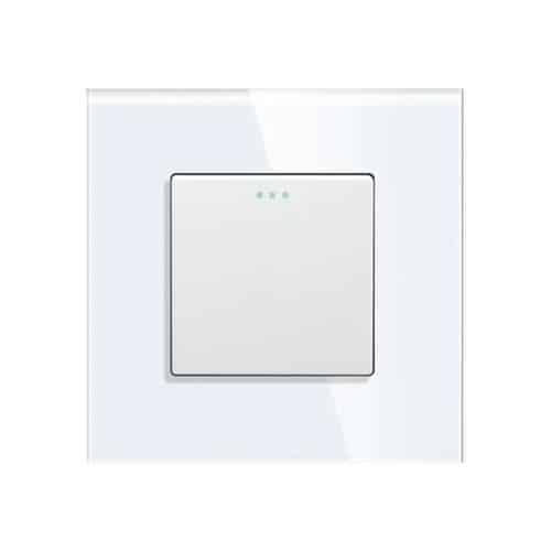 Intrerupator simplu mecanic alb, montaj in doza standard, design minimalist