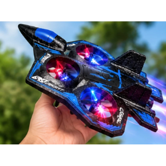 Avion RC J2 Aircraft Fighter, 2,4 GHz, cu patru elice – imagine 4