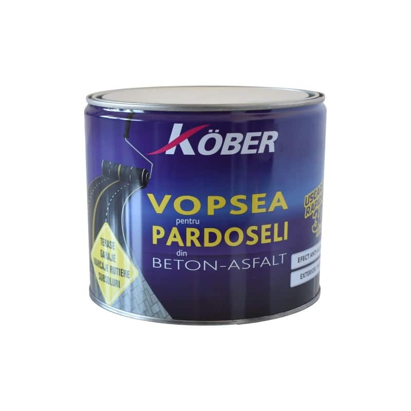 Vopsea acrilica pentru pardoseli beton-asfalt 2.5L, alb, pentru interior si exterior