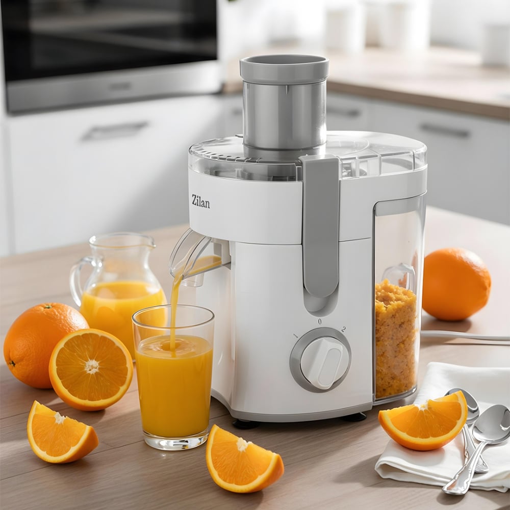 Storcator de fructe 400W cu 2 viteze, filtru inox si recipient pulpa 600 ml