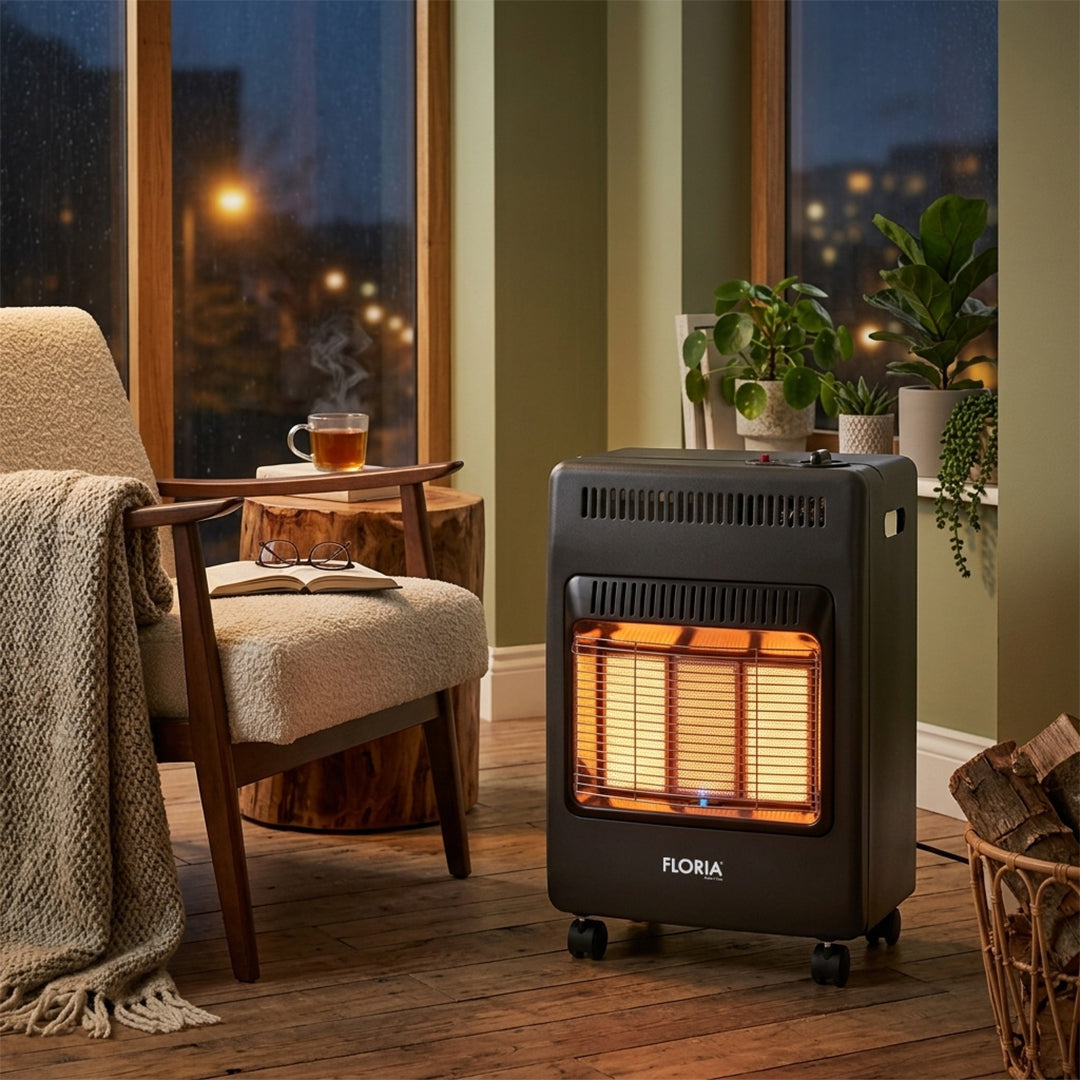Soba pe gaz 4200W cu 3 placi ceramice si aprindere piezoelectrica, mobila