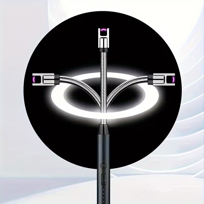 Aprinzator electric cu incarcare USB, fara flacara, ergonomic si sigur