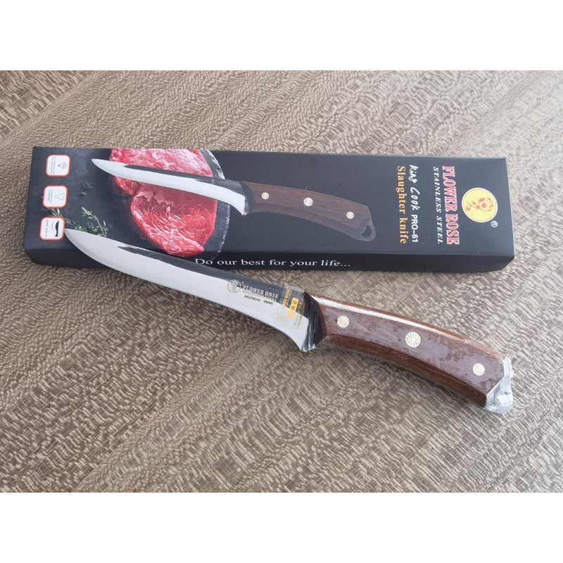 Cutit profesional universal, lama inox 16 cm, maner lemn, lungime totala 28 cm