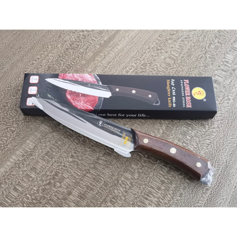 Cutit profesional universal, lama inox 17 cm, maner lemn, lungime totala 29 cm