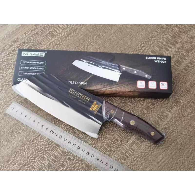 Cutit profesional universal, lama inox 18cm, maner lemn 30cm lungime totala