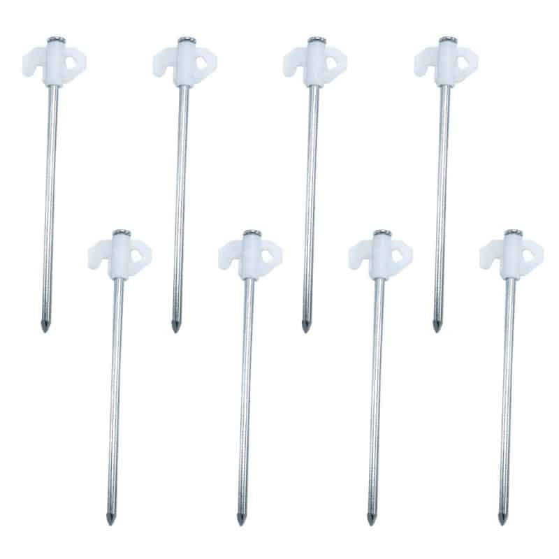 Cui de ancorare pentru cort din otel, 20cm, cu stopper fluorescent