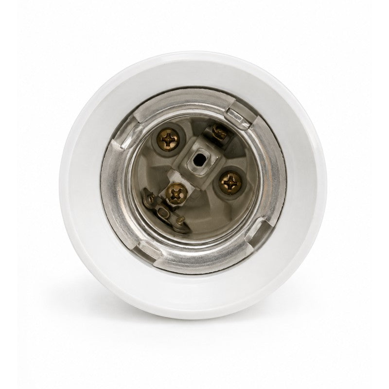 Dulie pentru bec E27, alb, design compact si rezistent