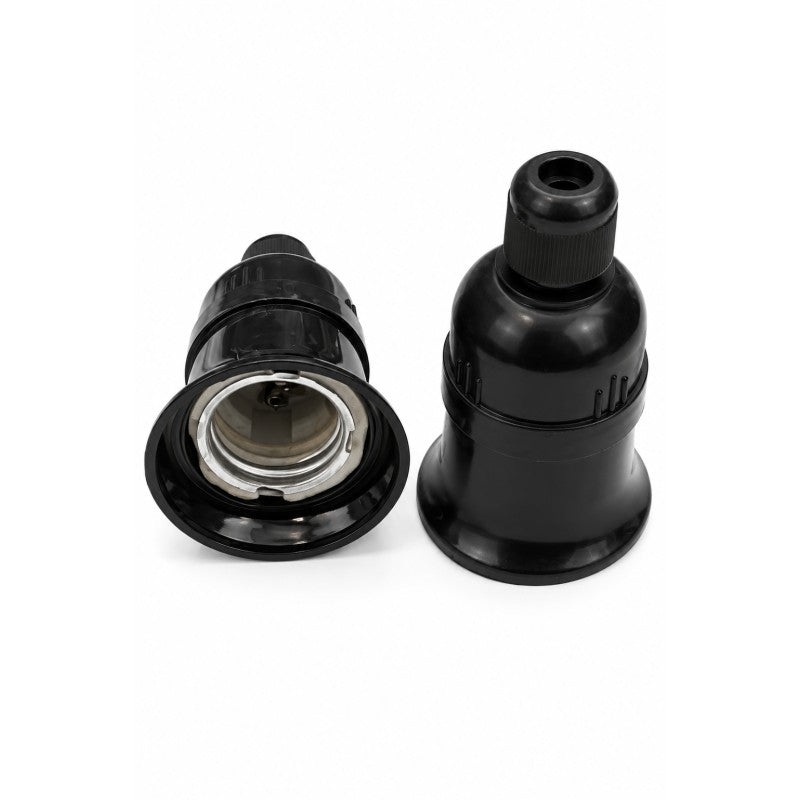 Dulie bec E27 negru, design compact si montare usoara