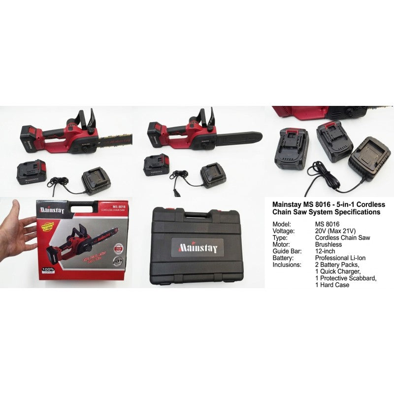 Drujba electrica cu acumulator 12", 2 baterii Li-Ion 20V, motor Brushless