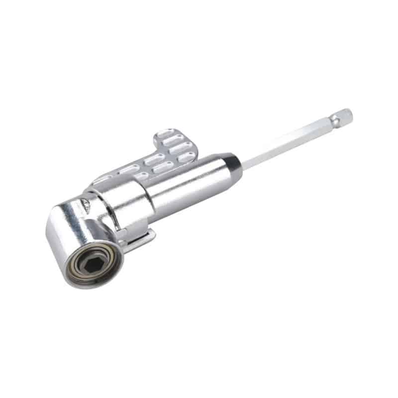 Adaptor profesional cu cot 90°, 14cm, pentru bormasina cu prindere hexagonala