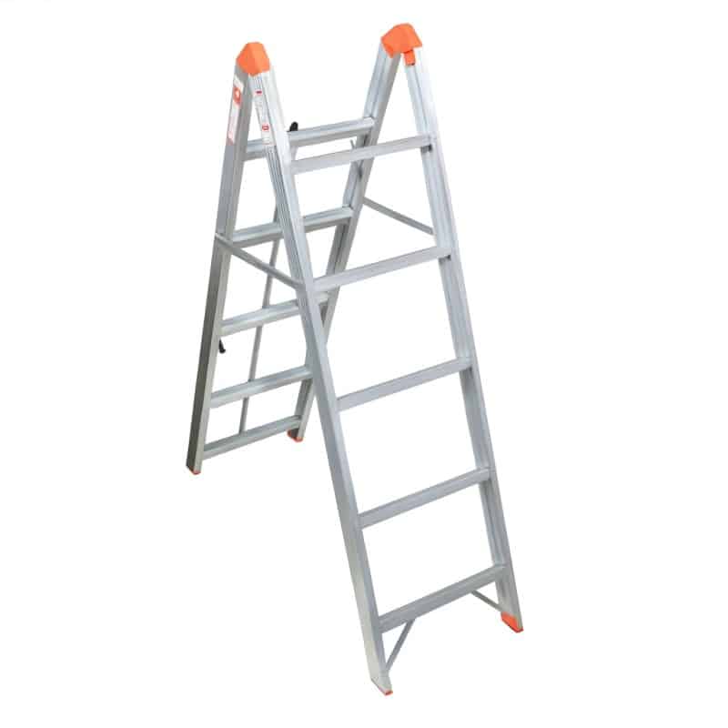 Scara pliabila aluminiu, 5 trepte, antiderapanta si usoara