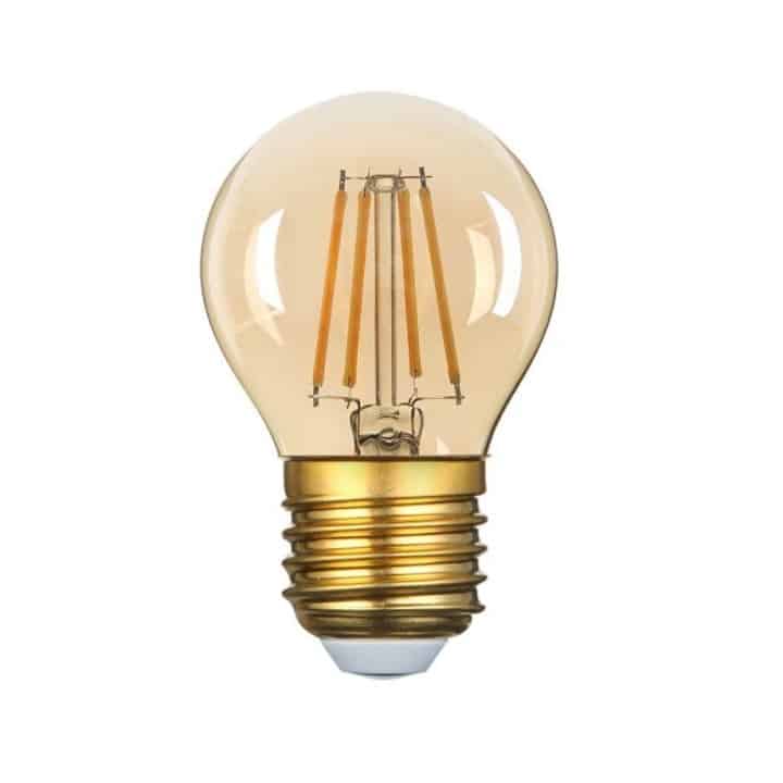 Bec LED clasic 4W, dulie E27, sticla brown, 220V, iluminare economica si decorativa