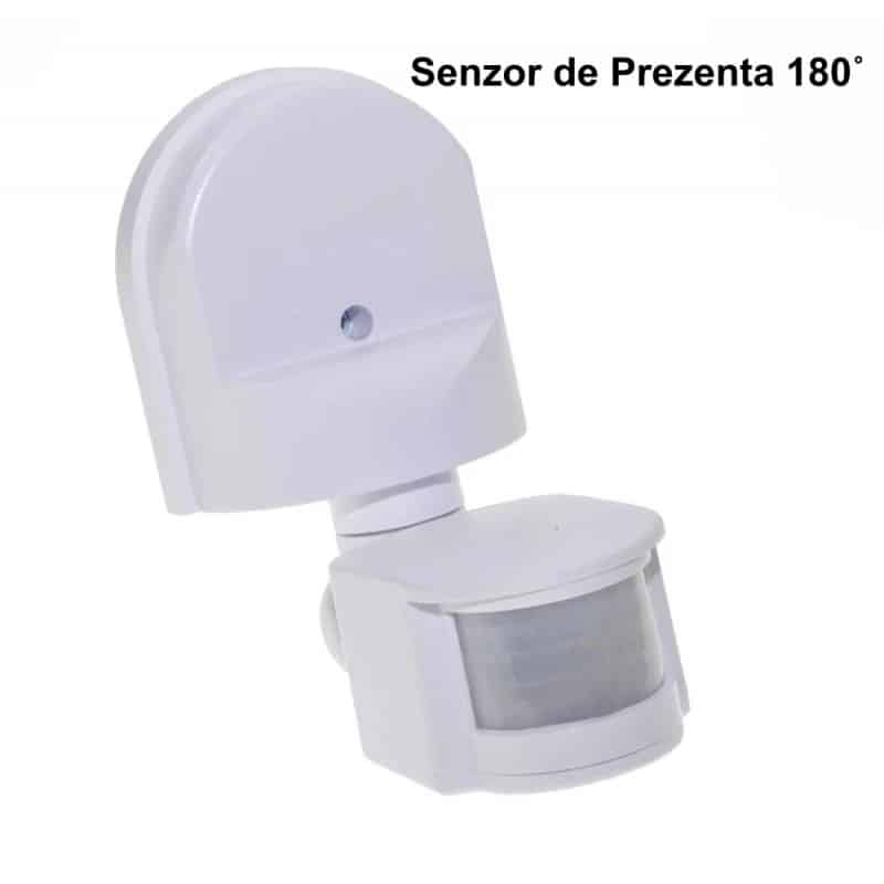Senzor prezenta 180° alb cu detectie miscare pentru iluminat automat