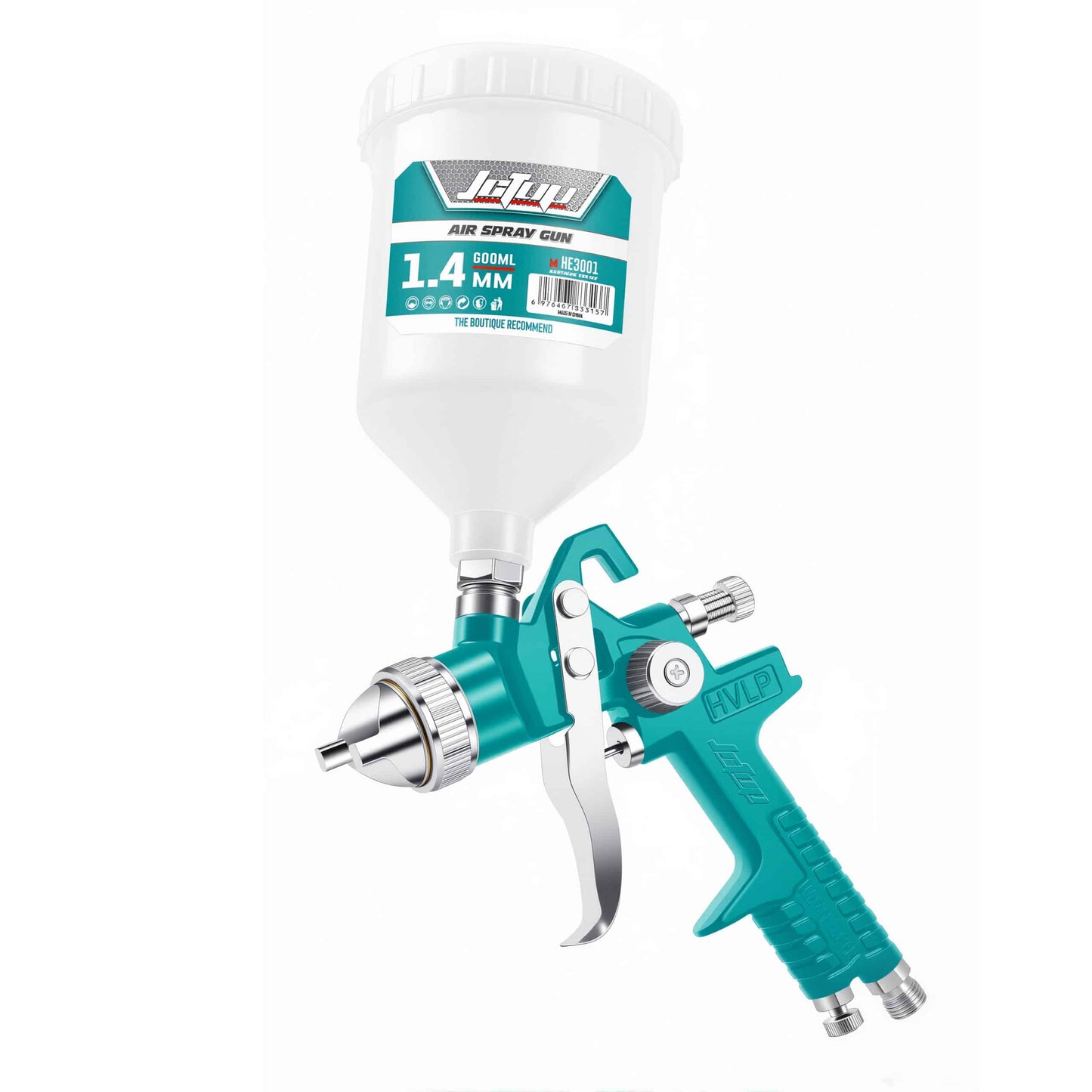 Pistol pentru vopsit cu duza 1.4 mm si rezervor 600 ml, pulverizare uniforma
