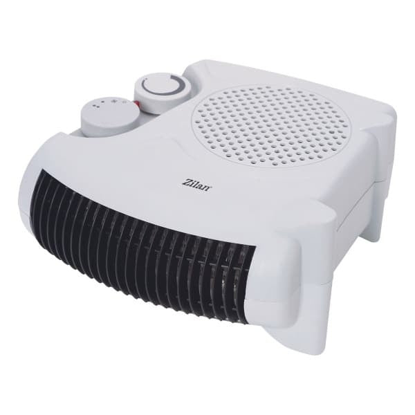 Aeroterma de podea alba cu termostat reglabil si indicator luminos, putere 2000W