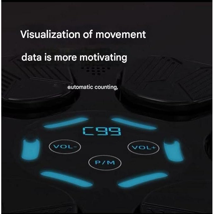 Aparat de Box Interactiv cu Bluetooth pentru Antrenament Acasa pentru adulti si copii, display pentru monitorizarea loviturilor, Iluminare LED a zonei de lovire, cu sistem de fixare in perete, negru