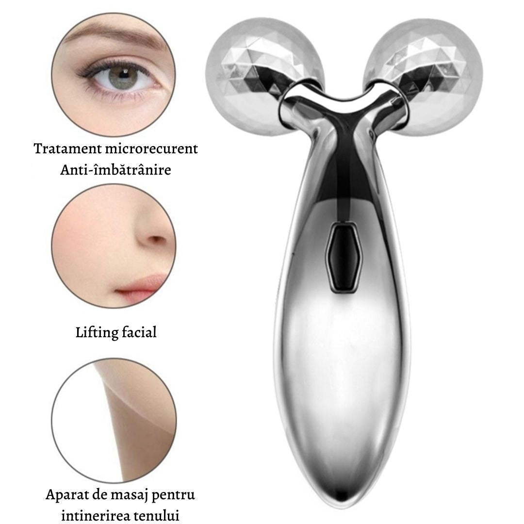 Aparat masaj facial/corporal Kaflo Investments, Argintiu