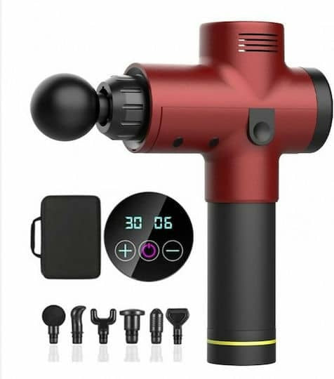 Aparat pentru masaj M003, compact, ergonomic, culoare rosie