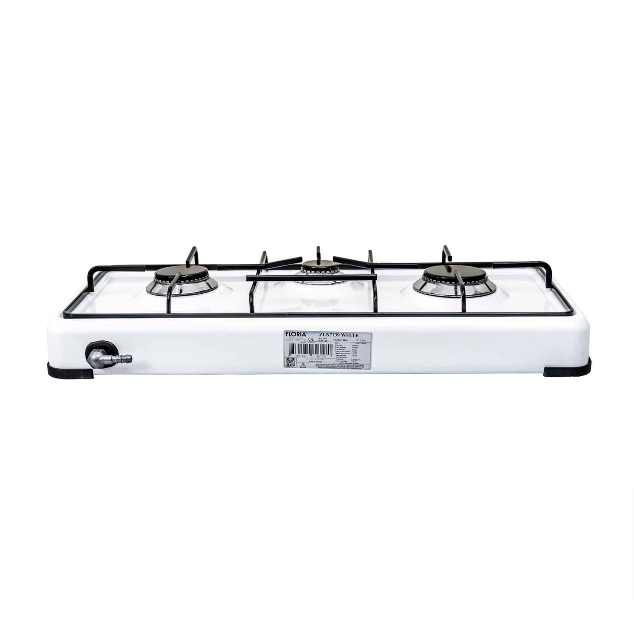 Aragaz cu 3 ochiuri, alimentare butelie, alb, dimensiuni compacte