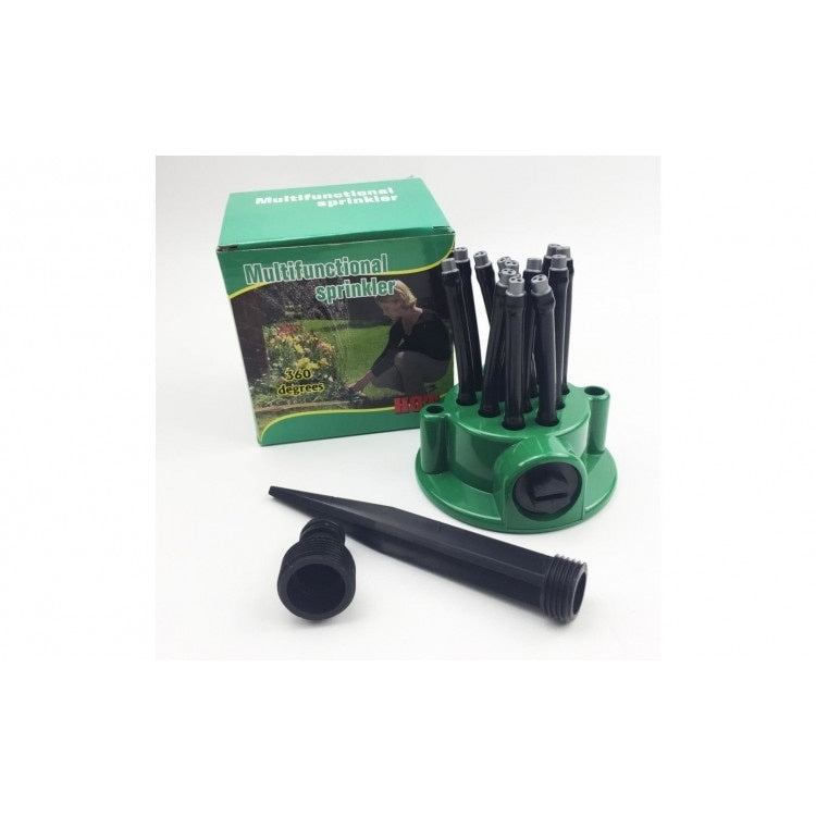 Aspersor multifunctional sprinkler 360 de grade cu 12 furtunuri flexibile, FOXMAG24®