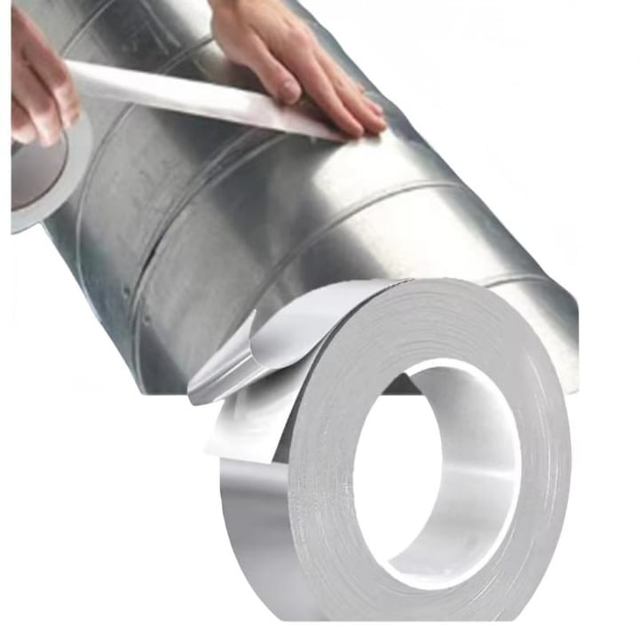 Banda de etansare din folie de aluminiu ingrosata, pentru lipirea izolatiei de reparatii metalice