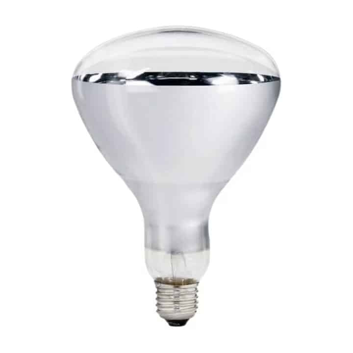 Bec infrarosu 250W cu soclu E27, lumina calda si durata lunga de functionare