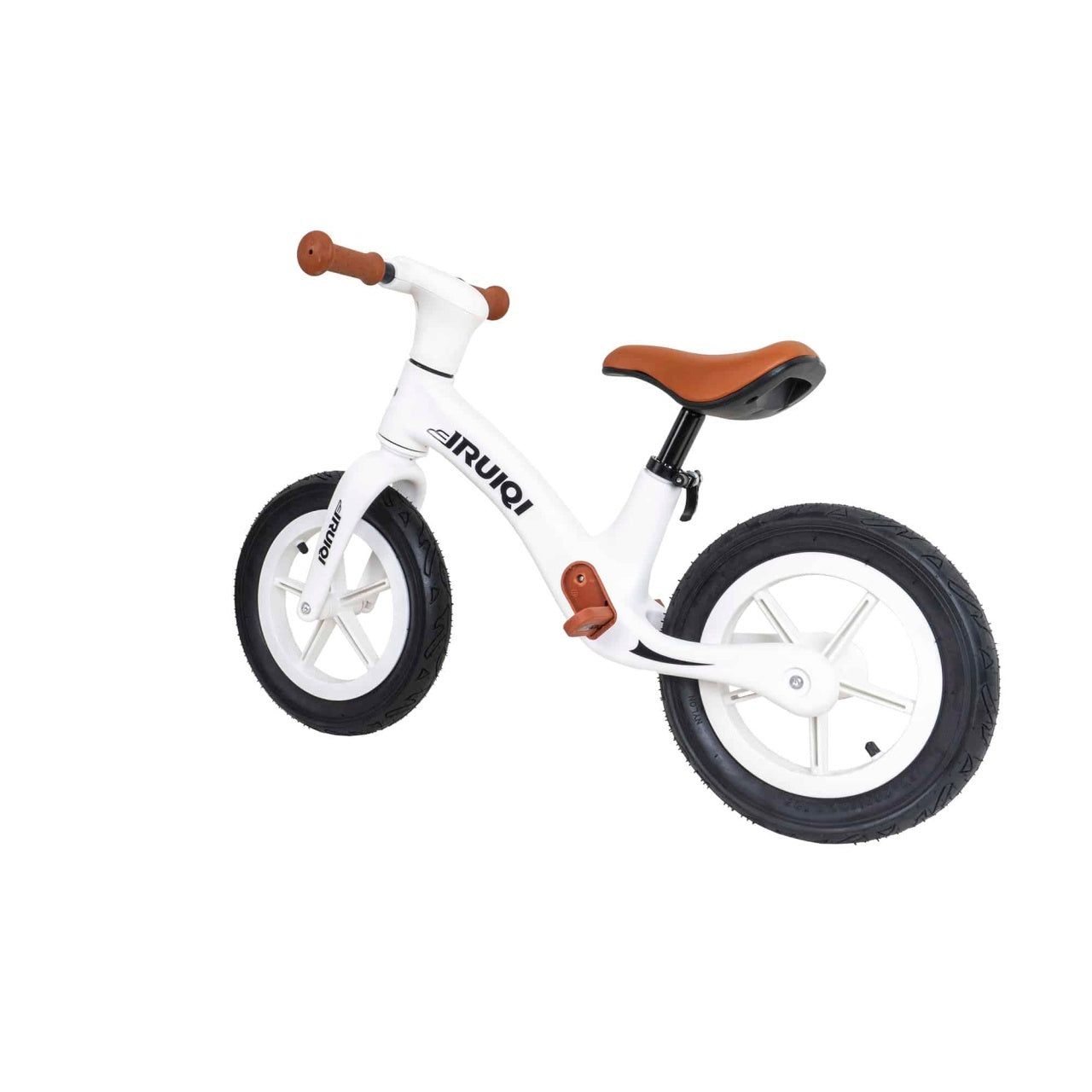 Bicicleta fara pedale copii, roti cauciuc 12 inch, scaun reglabil 40-50 cm, alb