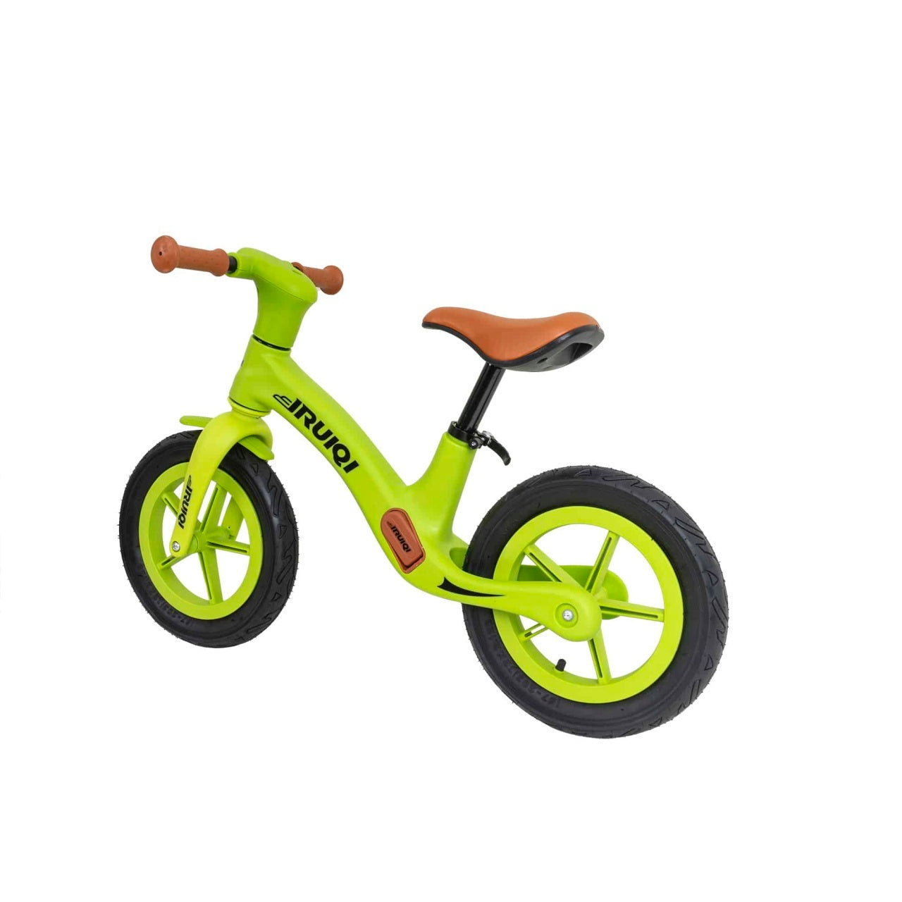 Bicicleta fara pedale pentru copii, roti cauciuc 12 inch, scaun reglabil, verde
