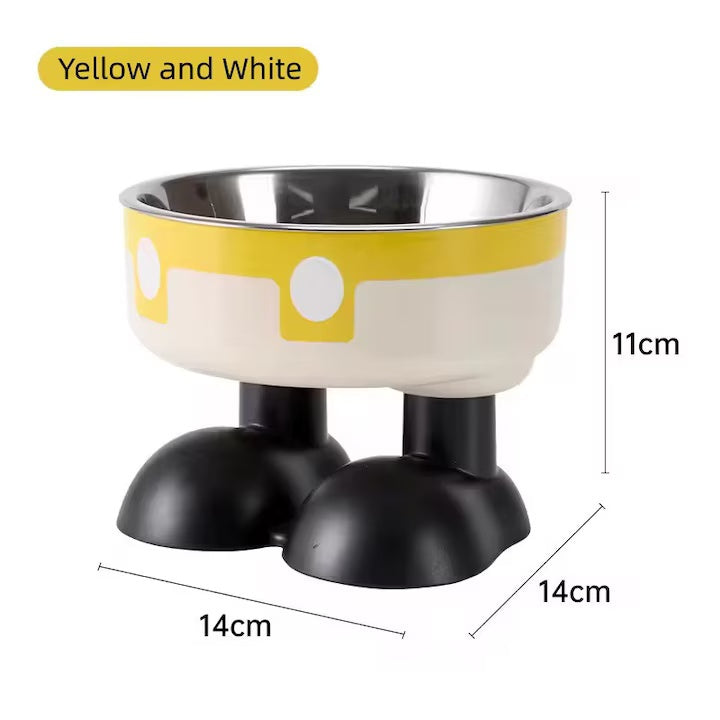 Bol din otel inoxidabil cu capacitate mare pentru caini si pisici, design ridicat, 11 x 14 cm