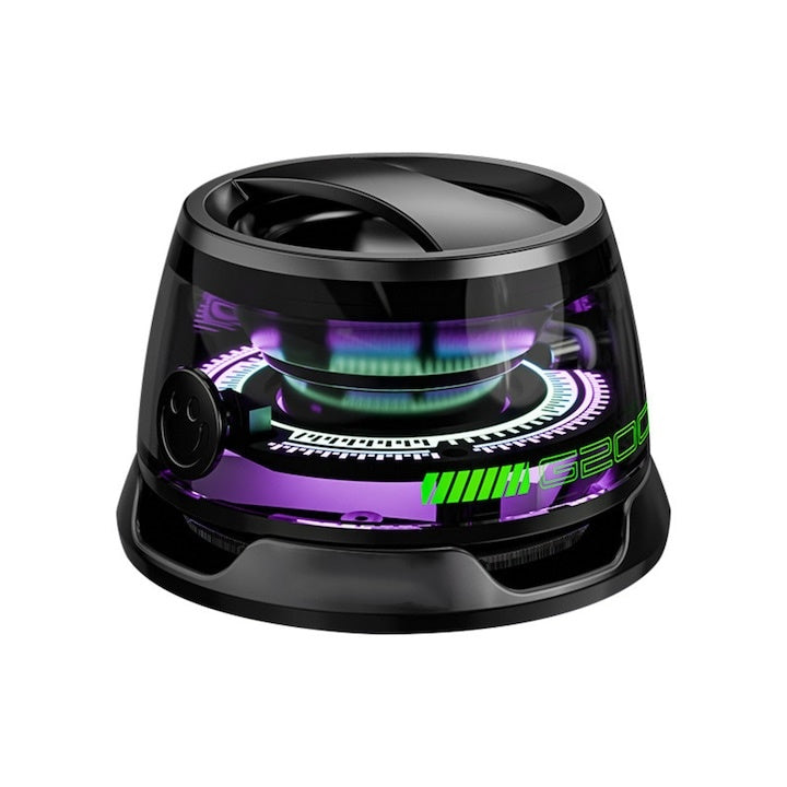 Boxa Bluetooth G200, portabila, magnetica, sunet clar, functie de speaker, negru