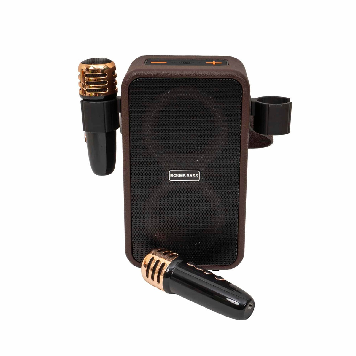Boxa portabila cu lumini LED si 2 microfoane incluse pentru karaoke si petreceri