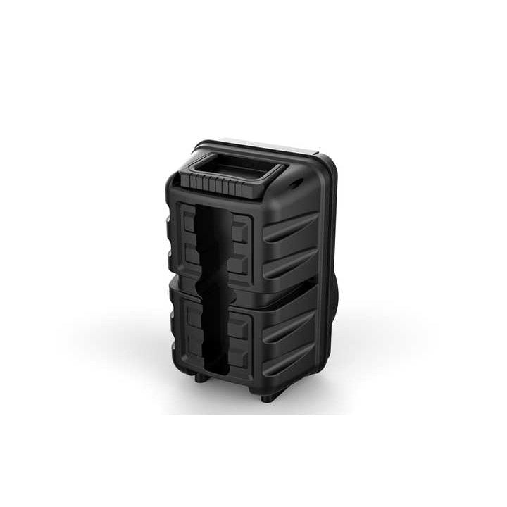 Boxa portabila cu lumini RGB, putere 10-30W, MP3, USB, bluetooth, TF, slot microfon, karaoke, acumulator, negru