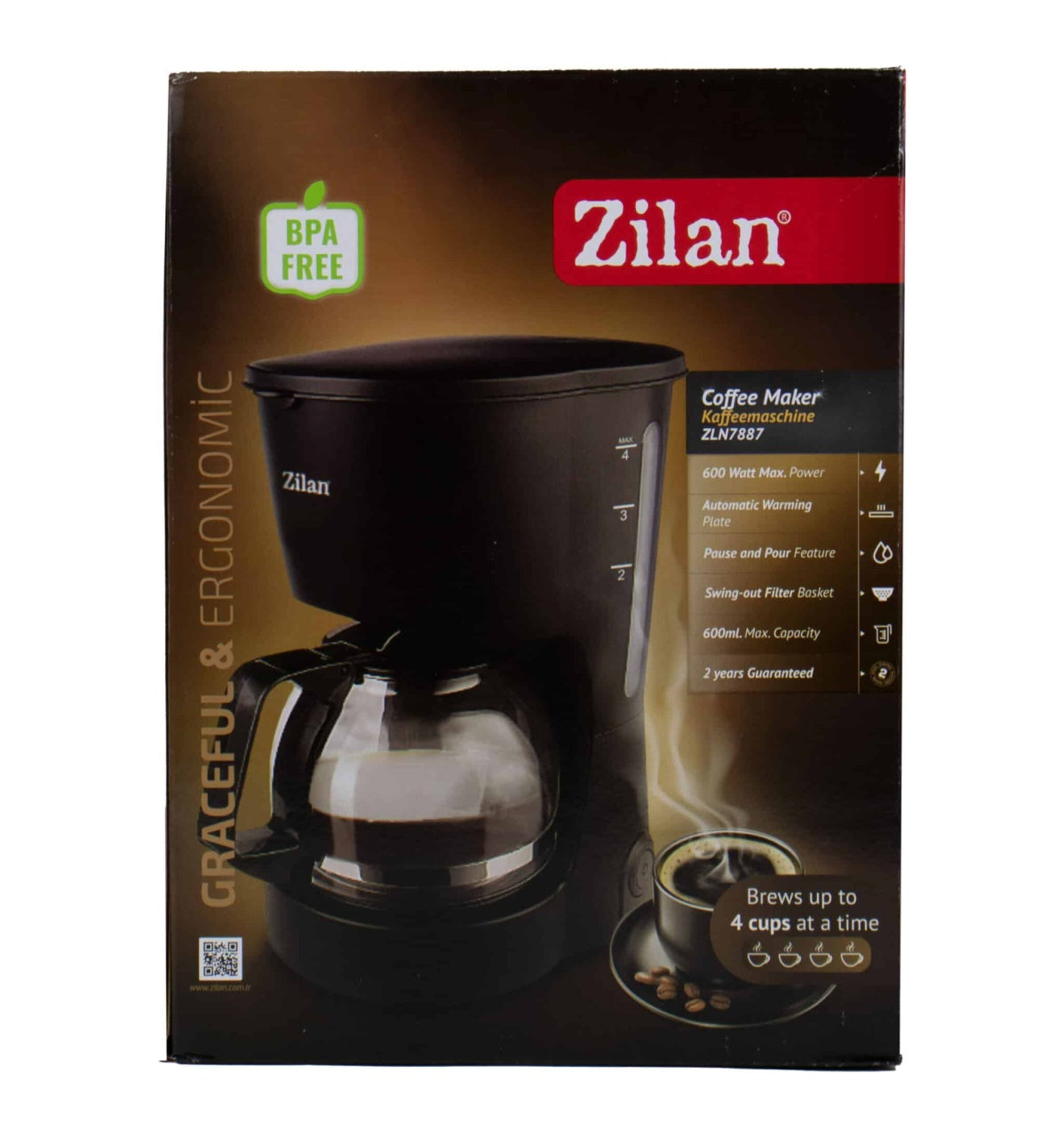 Cafetiera filtru 600W, capacitate 600ml, negru, mentinere la cald
