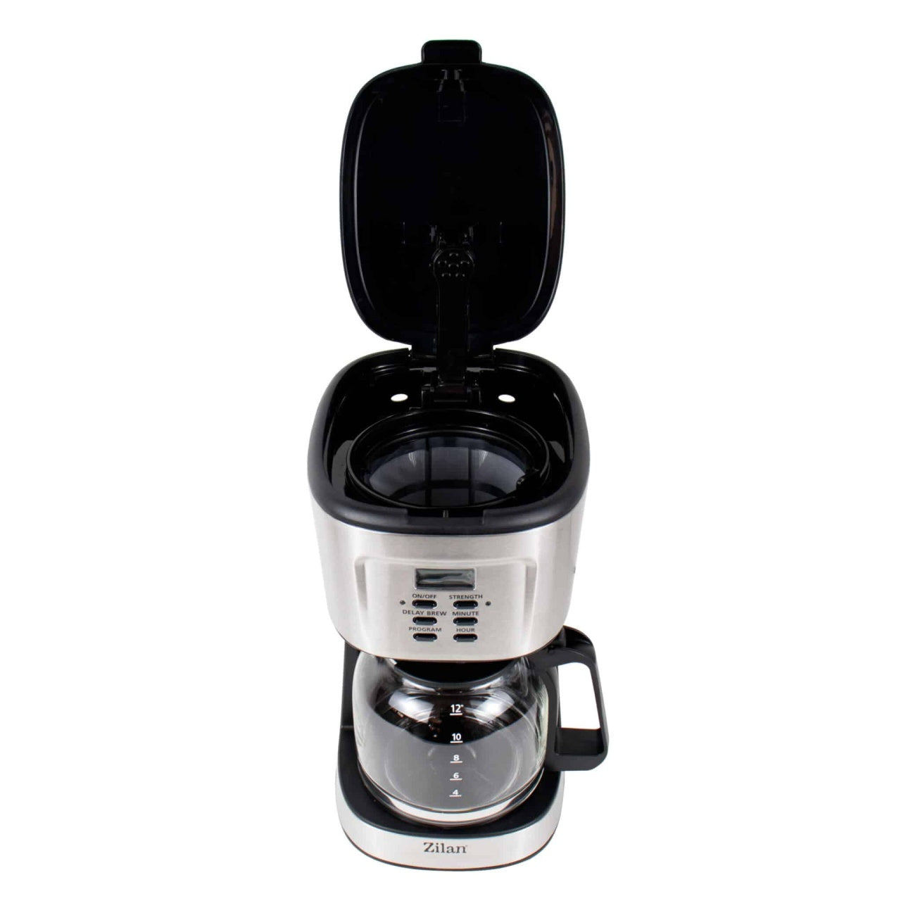 Cafetiera filtru digitala cu programare, inox, 1.5 L, 900W, negru