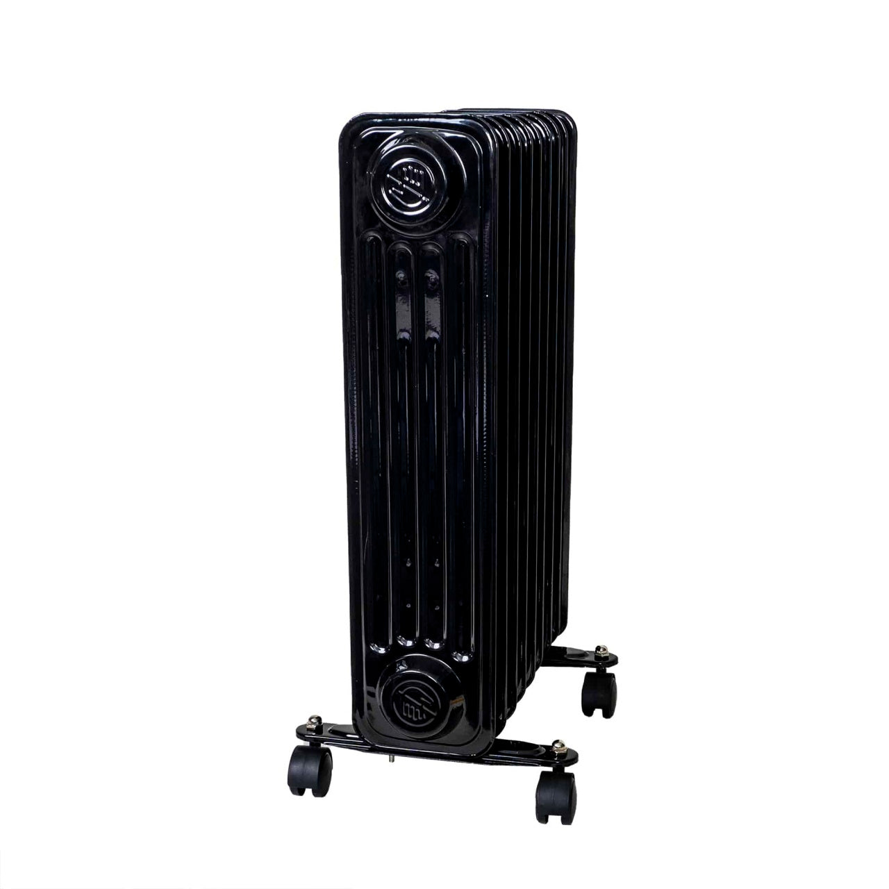 Calorifer electric 2000W, 9 elementi, termostat reglabil, 3 trepte putere, negru