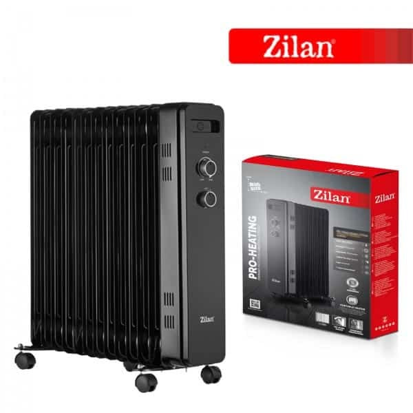 Calorifer electric cu 13 elementi, 2500W, termostat reglabil si protectii