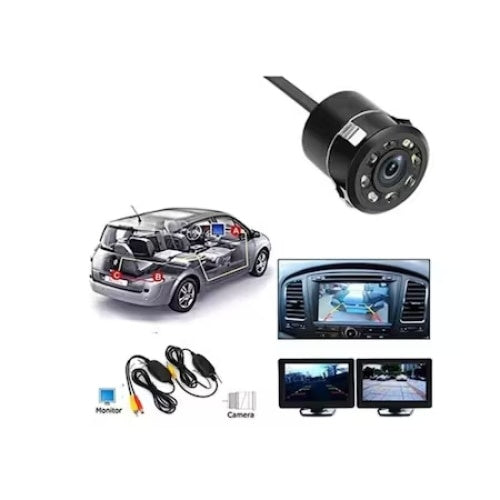 Camera auto marsarier, cu senzor de lumina incorporat, impermeabila, cu 8 leduri, negru