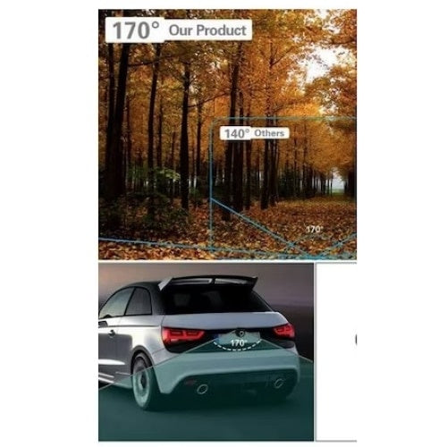 Camera auto marsarier, HD, unghi de filmare 170 °, rezistenta la apa si praf, negru