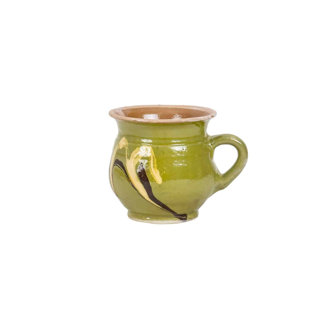 Cana ceramica smaltuita, capacitate 200ml, realizata manual