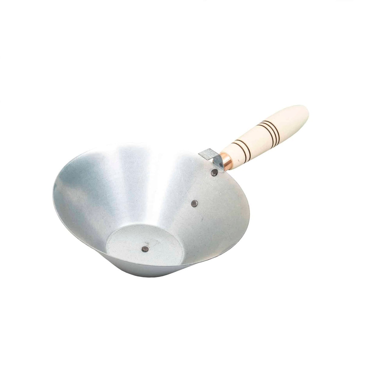 Cancioc zidar zincat cu maner de lemn si cupa de 19 cm