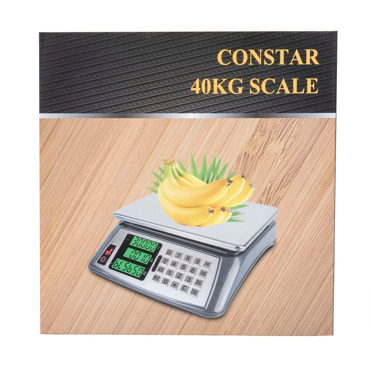 Cantar electronic digital cu acumulator, capacitate 40 kg, platforma 33x34 cm