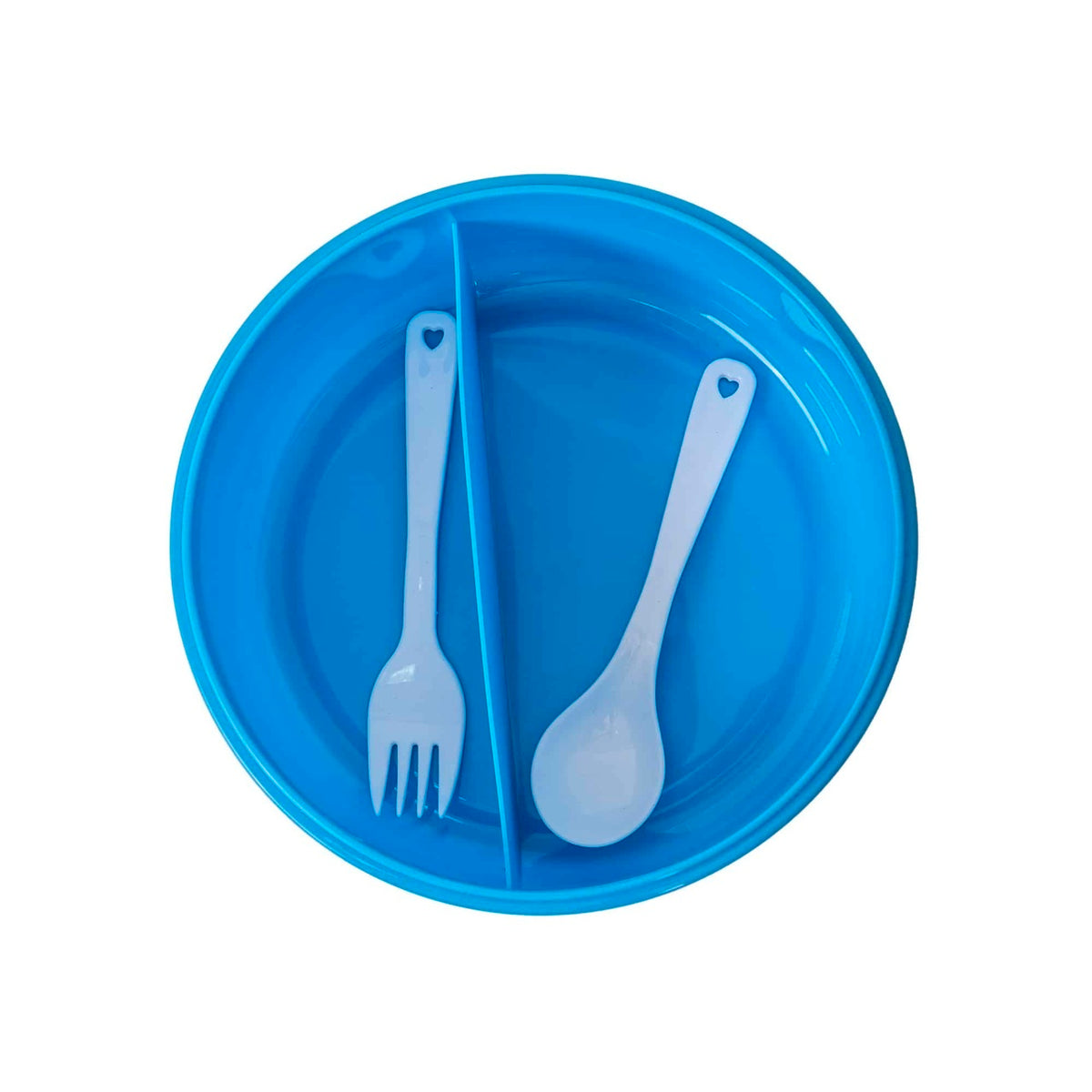 Caserola rotunda din plastic pentru copii, albastru, 15 cm diametru