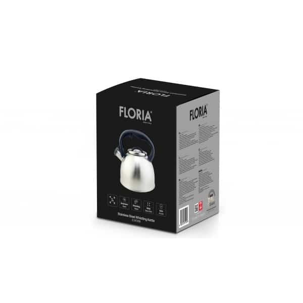 Ceainic inox 3L cu fluier, exterior polishat, compatibil gaz, electric, inductie